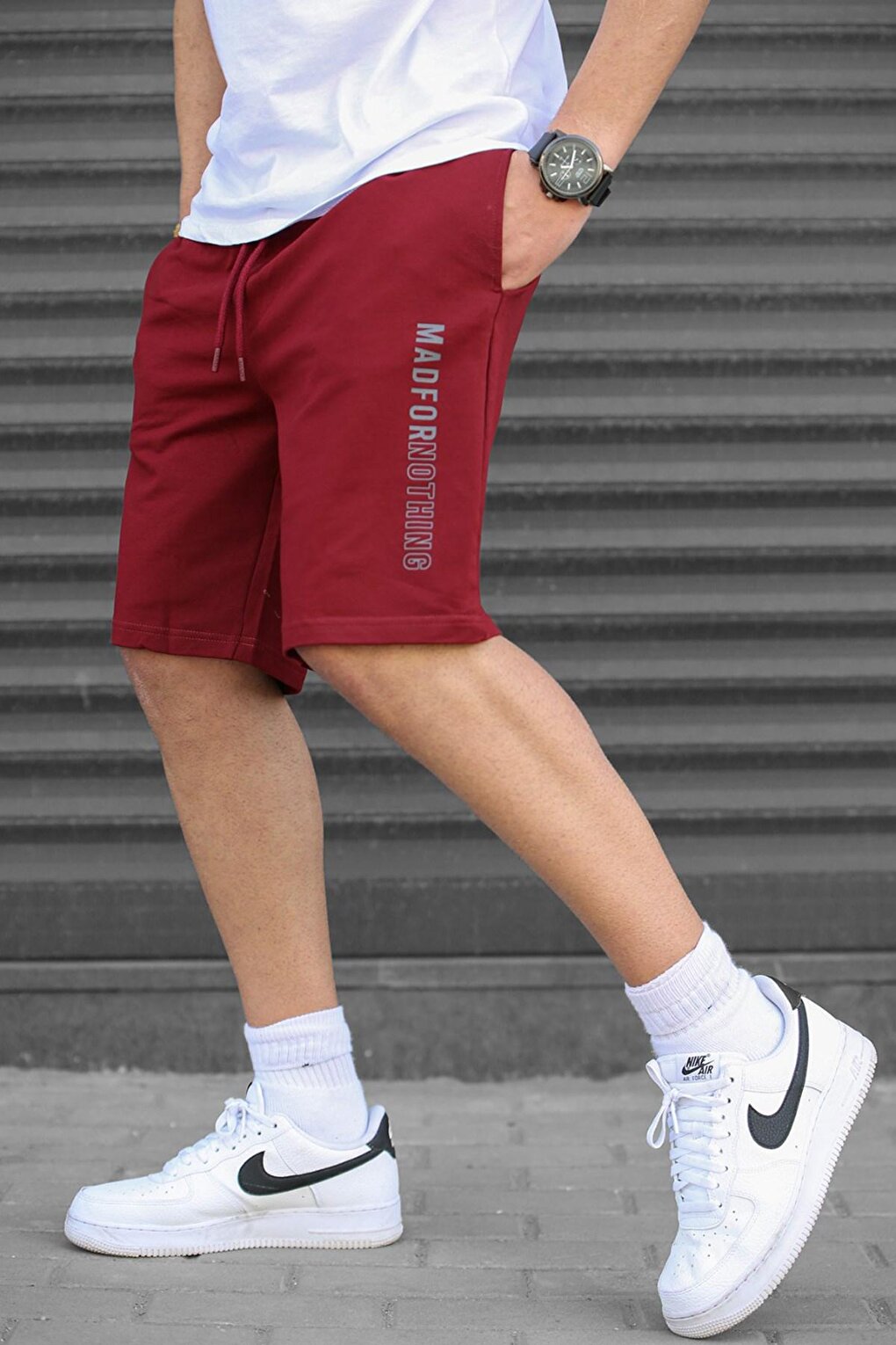 Claret Red Capri Shorts 5403