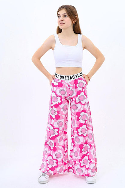 Girl's Wide Leg Summer Bottom 9-14 Years Lx234-1