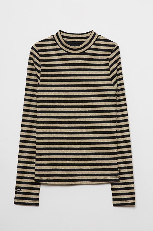 Striped Crew Neck Girl's Sweatshirt