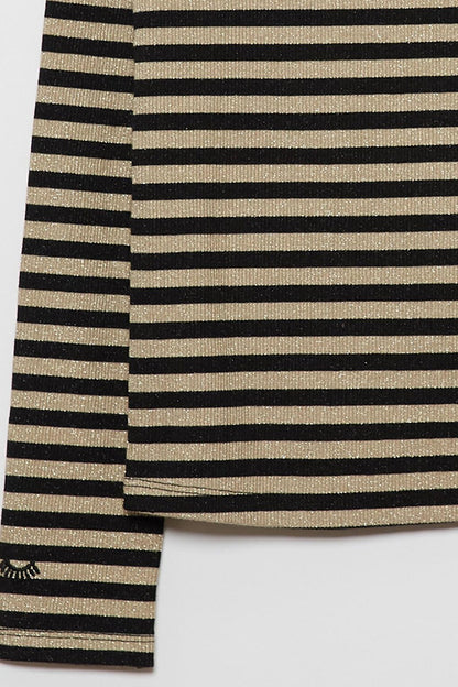 Striped Crew Neck Girl's Sweatshirt