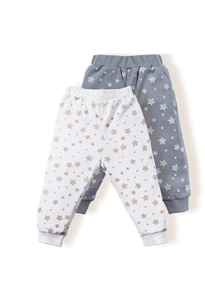 Star Patterned 2-Piece Baby Sweatpants Trousers - Csy5602