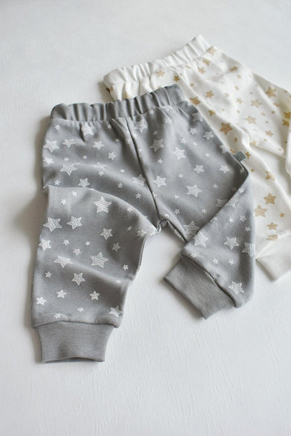 Star Patterned 2-Piece Baby Sweatpants Trousers - Csy5602