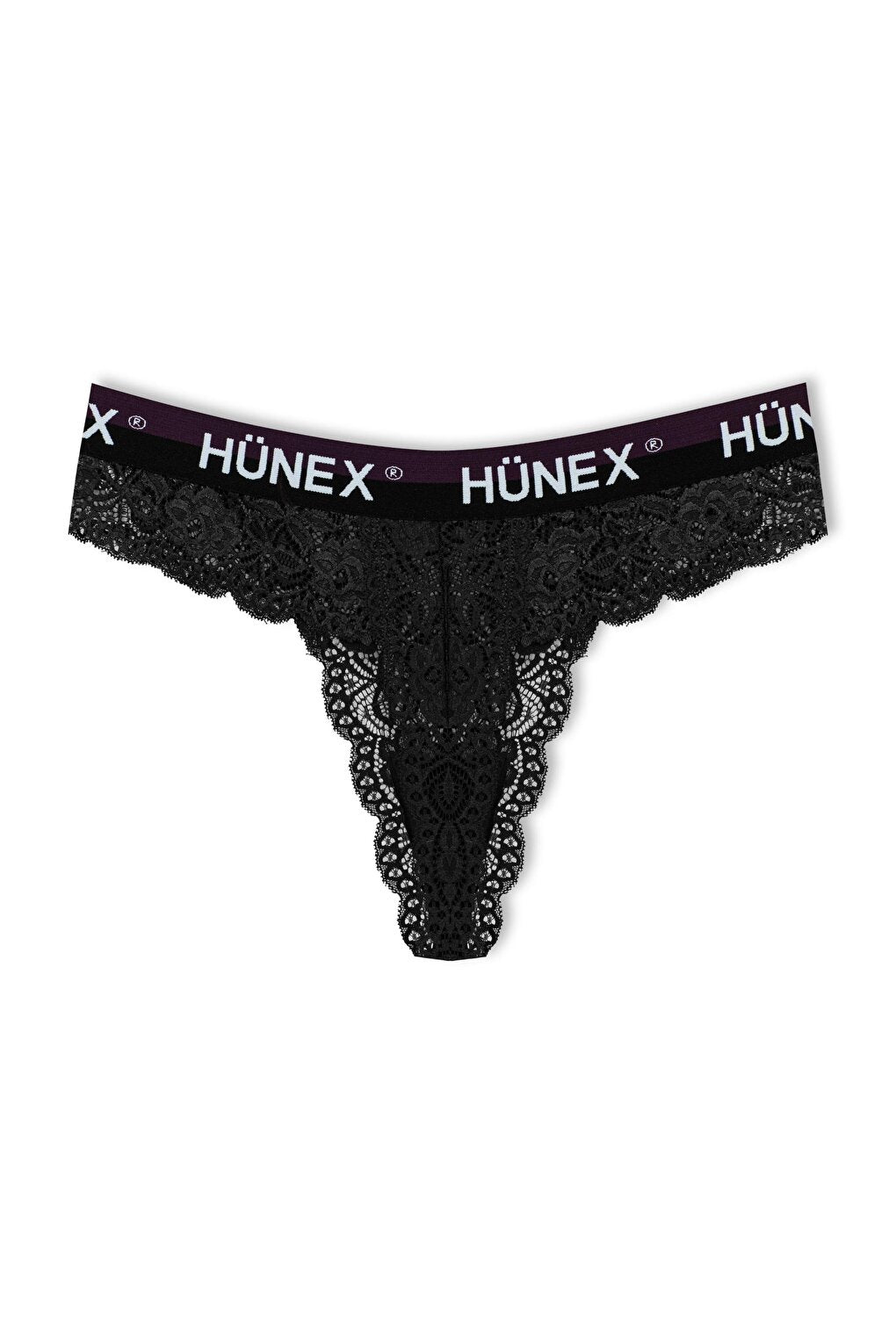 Lace Written Rubber Thong Women's Panties