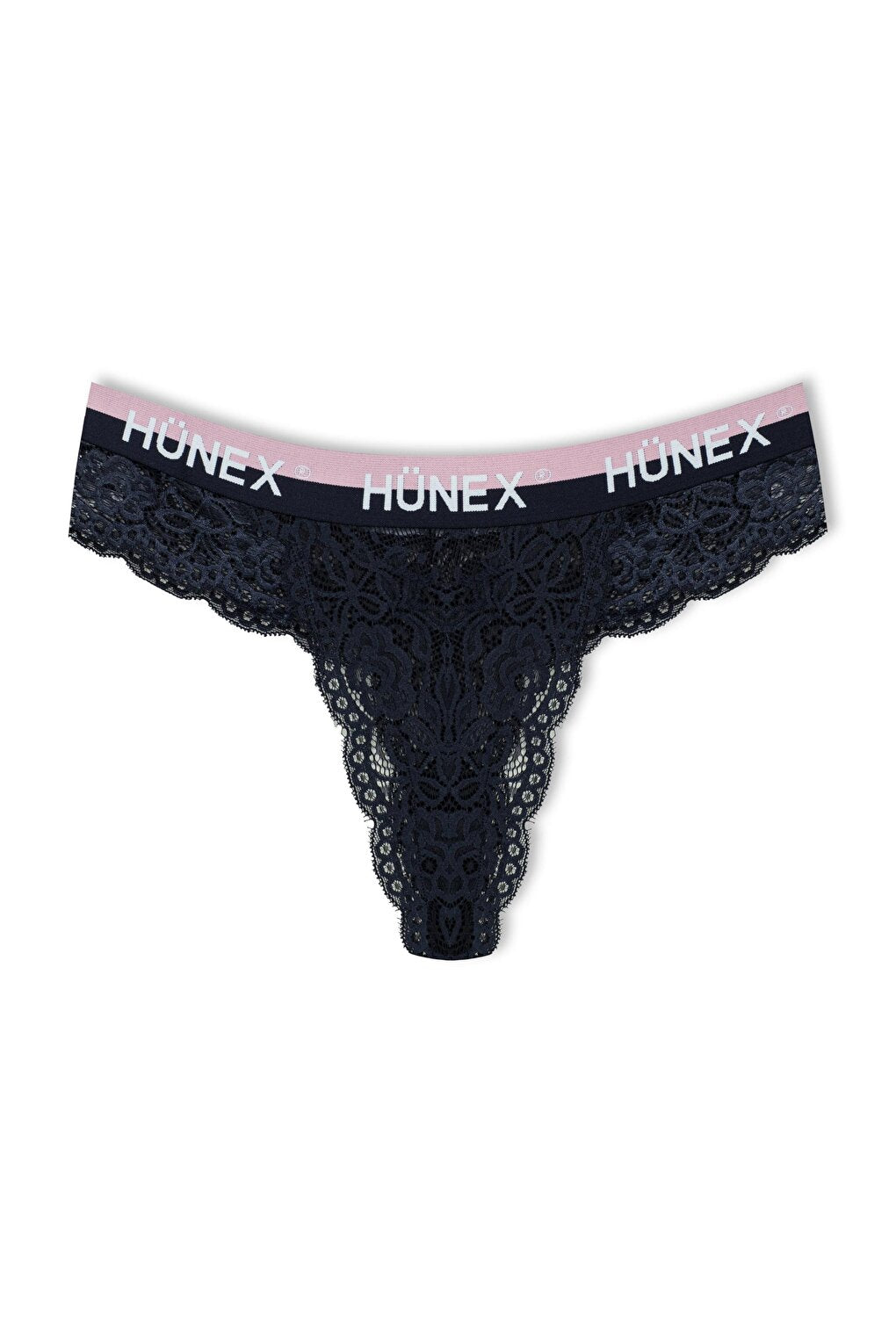 Lace Written Rubber Thong Women's Panties