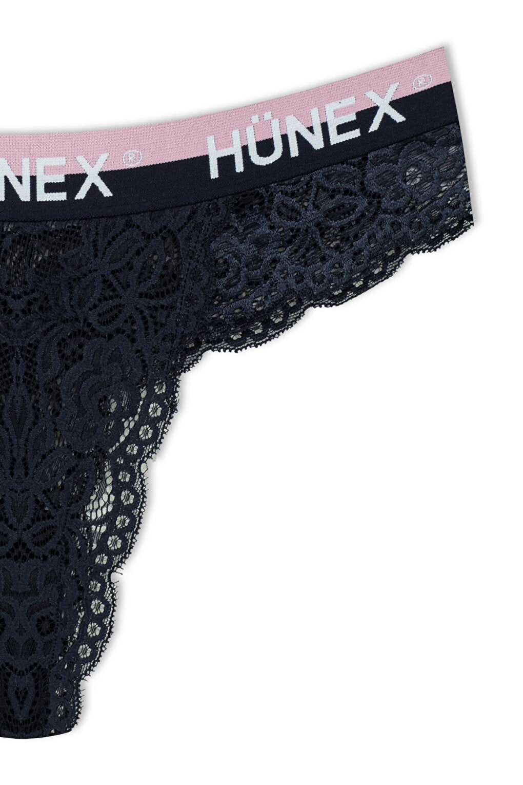 Lace Written Rubber Thong Women's Panties