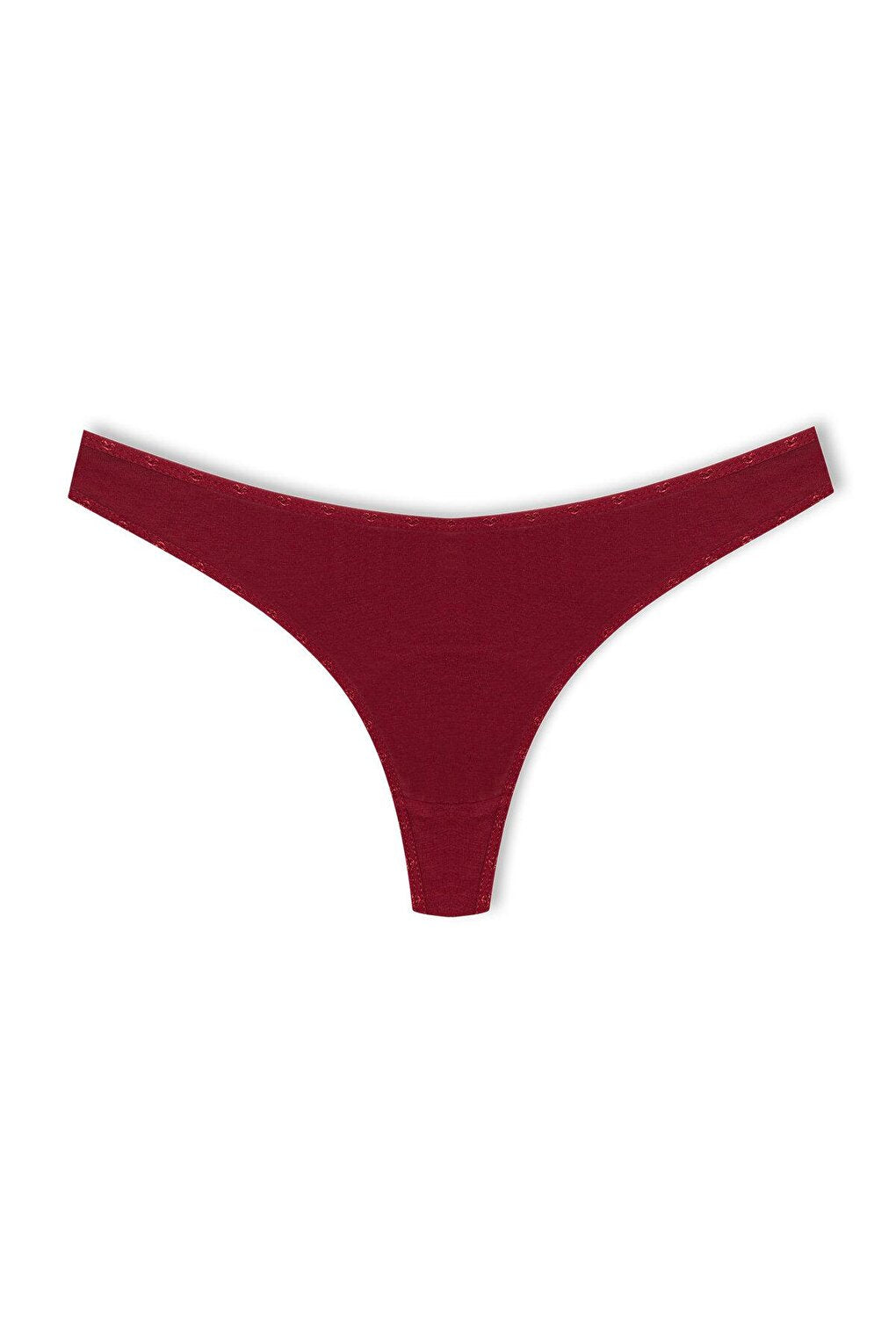 Cotton Heart Elastic Basic Thong Women's Panties 3-Piece