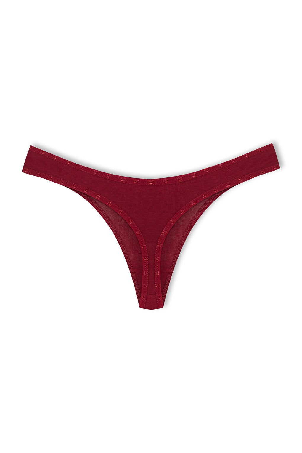 Cotton Heart Elastic Basic Thong Women's Panties 3-Piece