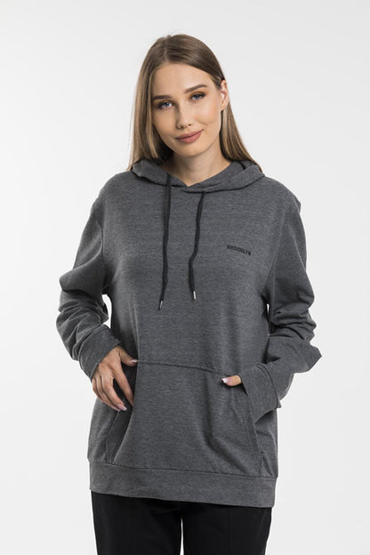 Women's Hooded Regular Fit Printed Sweatshirt SPR21K61