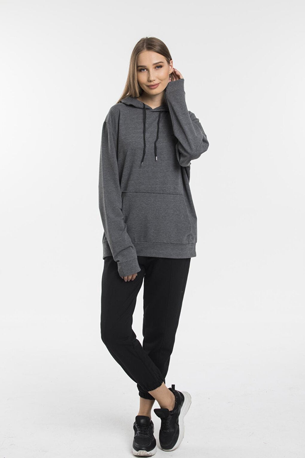 Women's Hooded Regular Fit Printed Sweatshirt SPR21K61