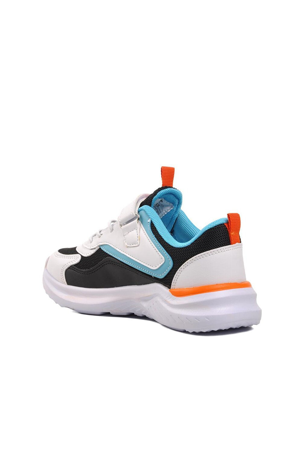 1543-F Black-White-Turquoise Children's Sports Shoes