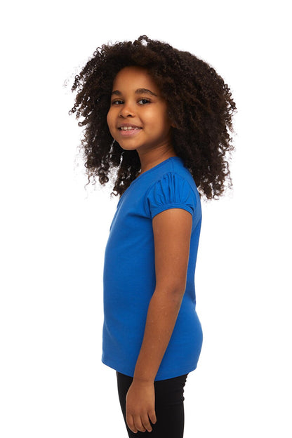 Saks Girl's Short Sleeve Basic T-Shirt