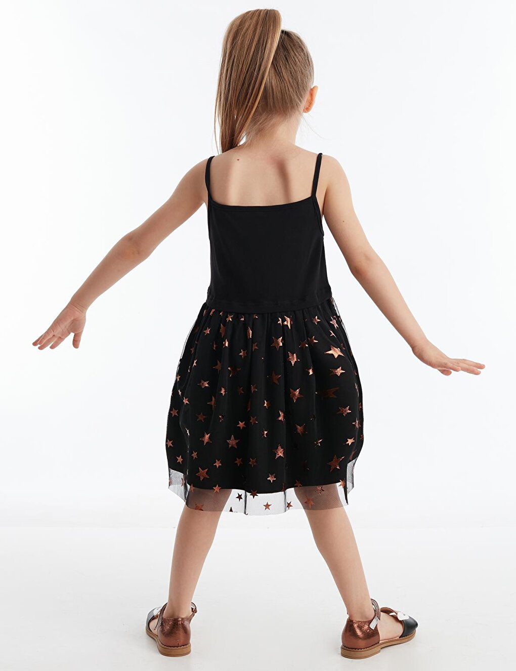 Black Copper Star Girl Dress