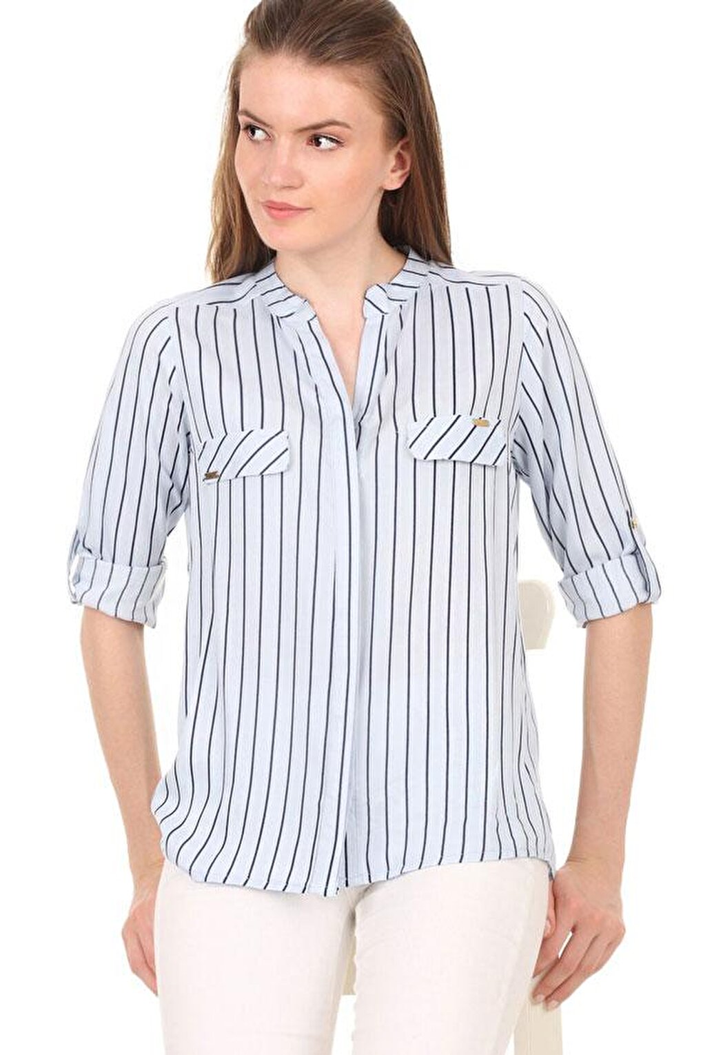 3455 Striped Shirt - Blue