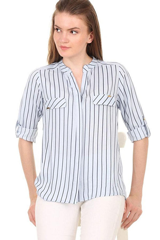 3455 Striped Shirt - Blue