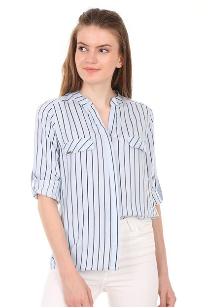 3455 Striped Shirt - Blue