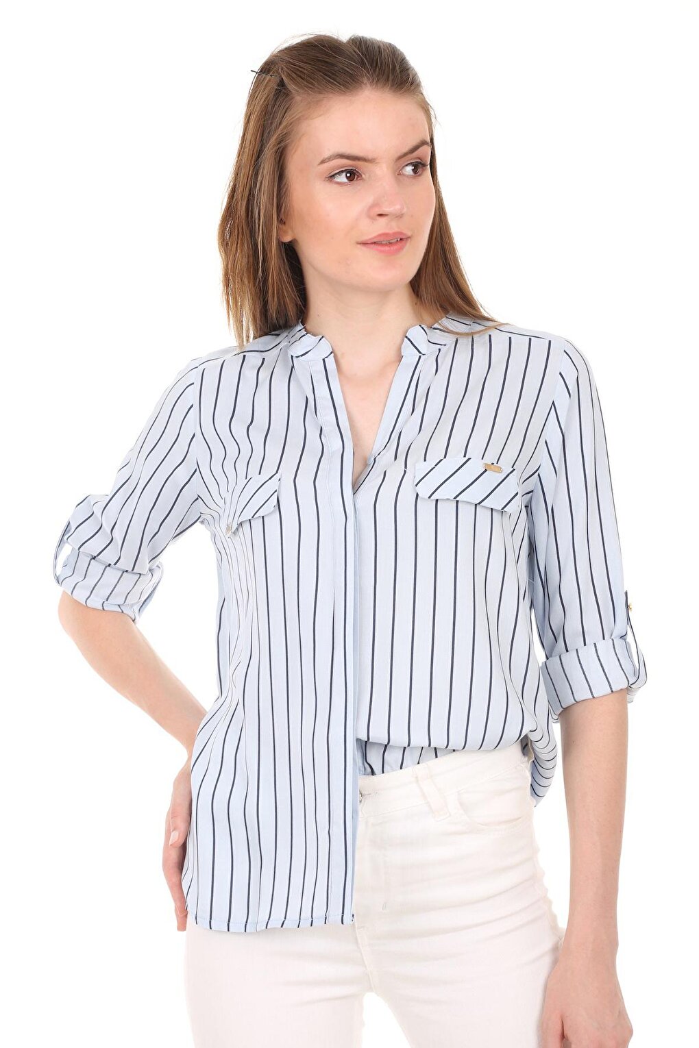 3455 Striped Shirt - Blue