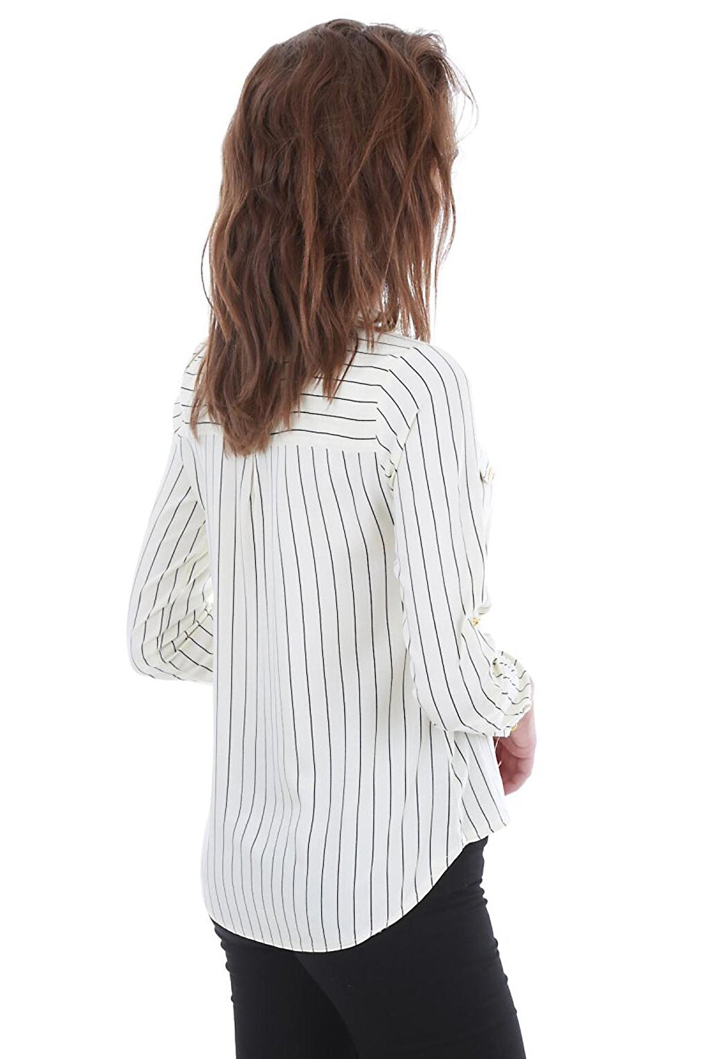 3455 Striped Shirt - Ecru