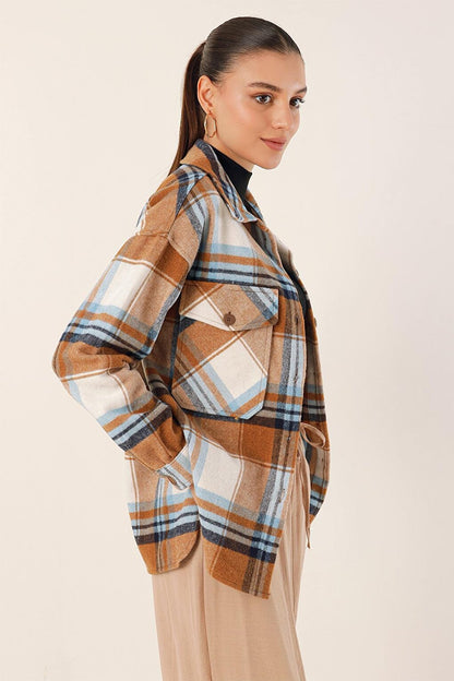 3958 Oversize Lumberjack Shirt - Tan