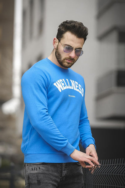 Wellness Slim Fit Three Thread Without Raising Printed Men's Sweatshirt