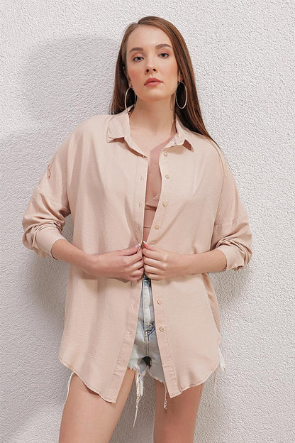 20153 Oversize Shirt - Beige