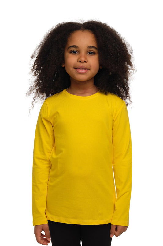 Yellow Unisex Crew Neck Long Sleeve T-Shirt