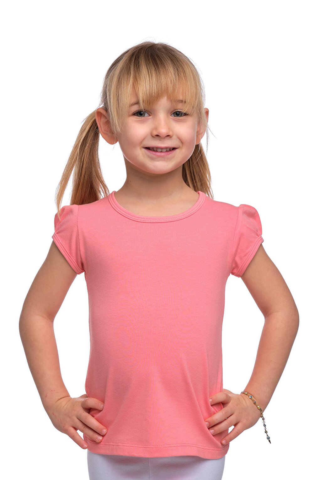 Salmon Girl's Short Sleeve Basic T-Shirt