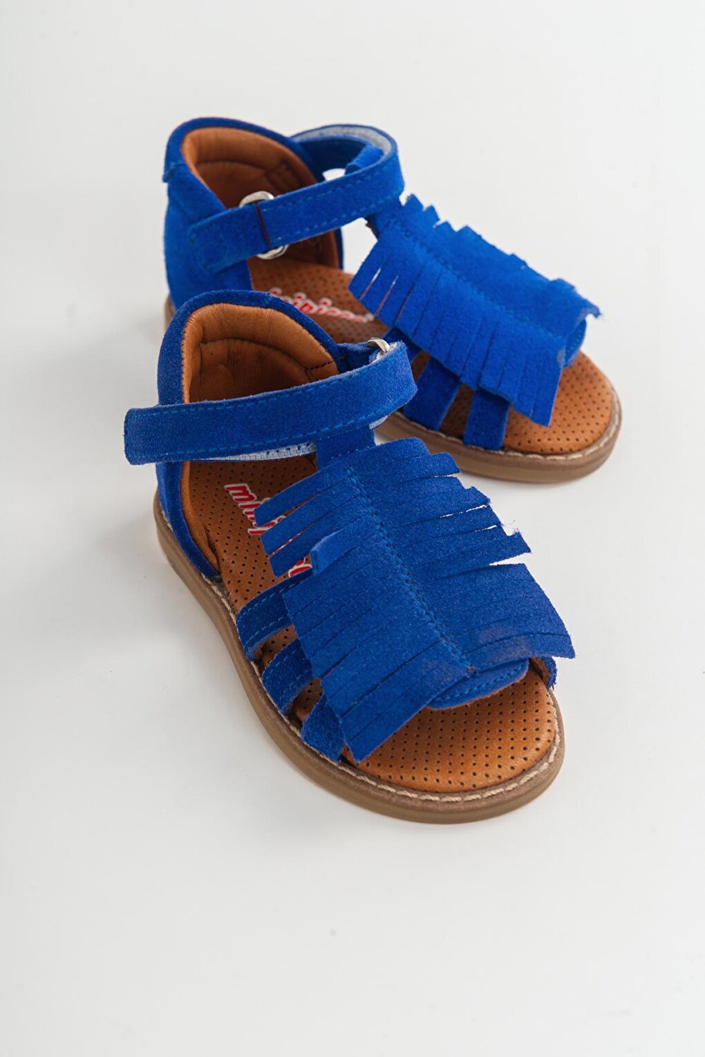 Girl's Saks Blue Leather healthy Supported Children's Sandals