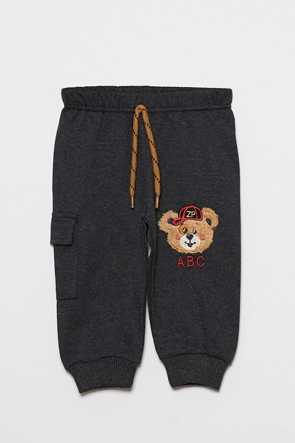 Bear Printed Pocket Baby Boy Sweatpants