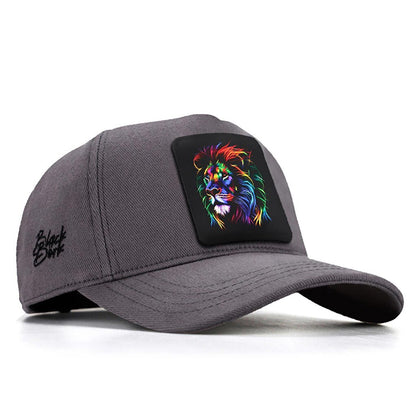 V1 Baseball Lion - Unisex Gray Cap with 7 Code Logo