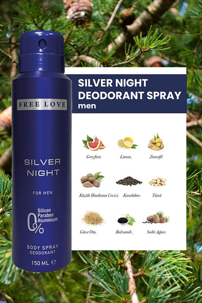 Silver Night EDP Men's Perfume 100 ml and Deodorant 150 ml