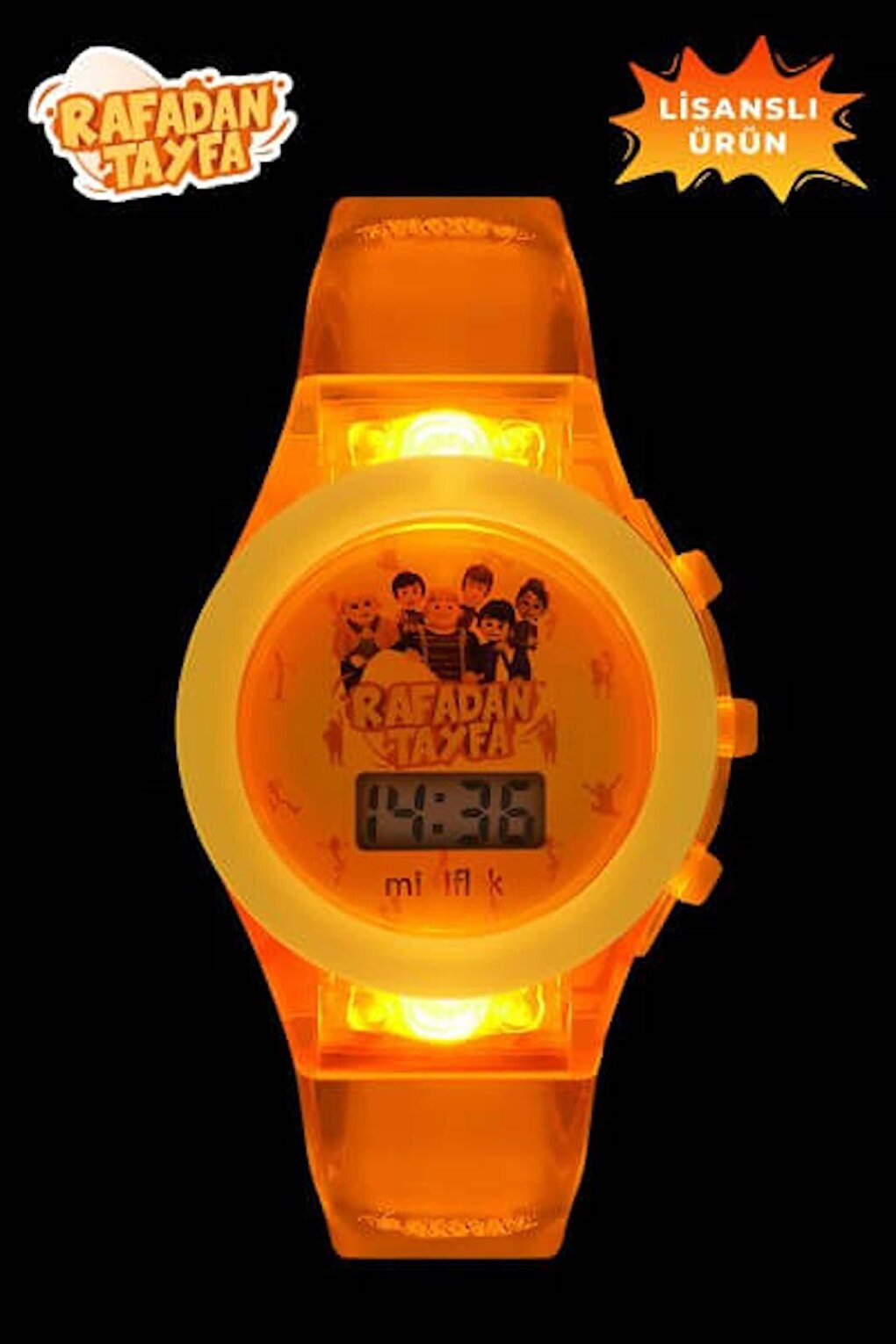 MiniFlak Licensed Rafadan Tayfa RF7210 Yellow Light Children's Wristwatch