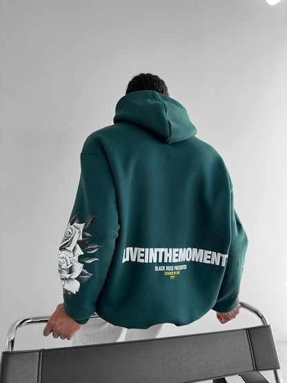 Oversize 777 Printed Sweatshirt Green