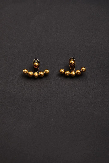 Women's Accessory Steel Five Ball Earrings