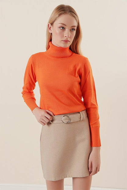 15747 Turtleneck Knitwear Sweater - Orange