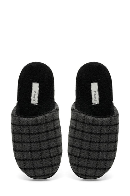 606025.M3PR Gray Men's House Slippers