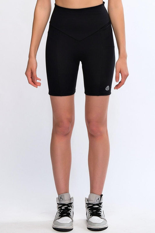 Black Women's High Waist Extra Comfortable Biker Short Sports Shorts Tights - Velo