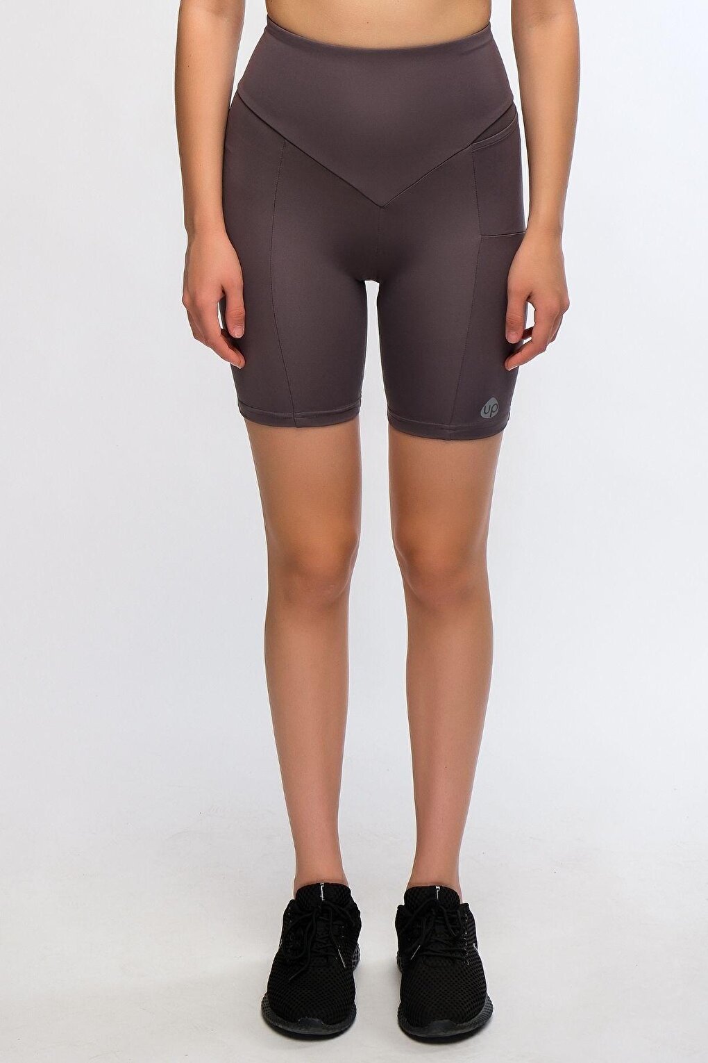 Anthracite Women's High Waist Extra Comfortable Biker Short Sports Shorts Tights - Velo