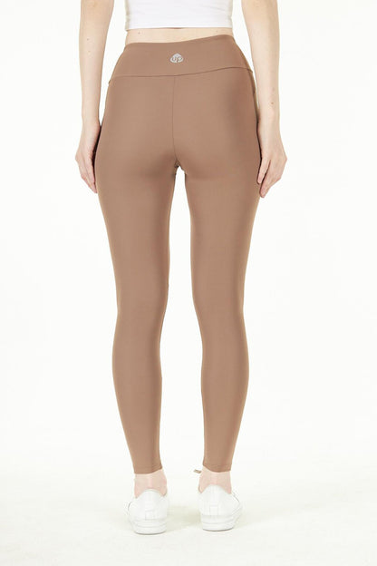 Brown High Waist Ultra-Flexible Sports Tights - Insight