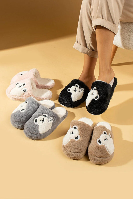 4-pack with Fur Inside Silent Sole Cute Koala Women's House Slippers P01-14-TKM 4-pack