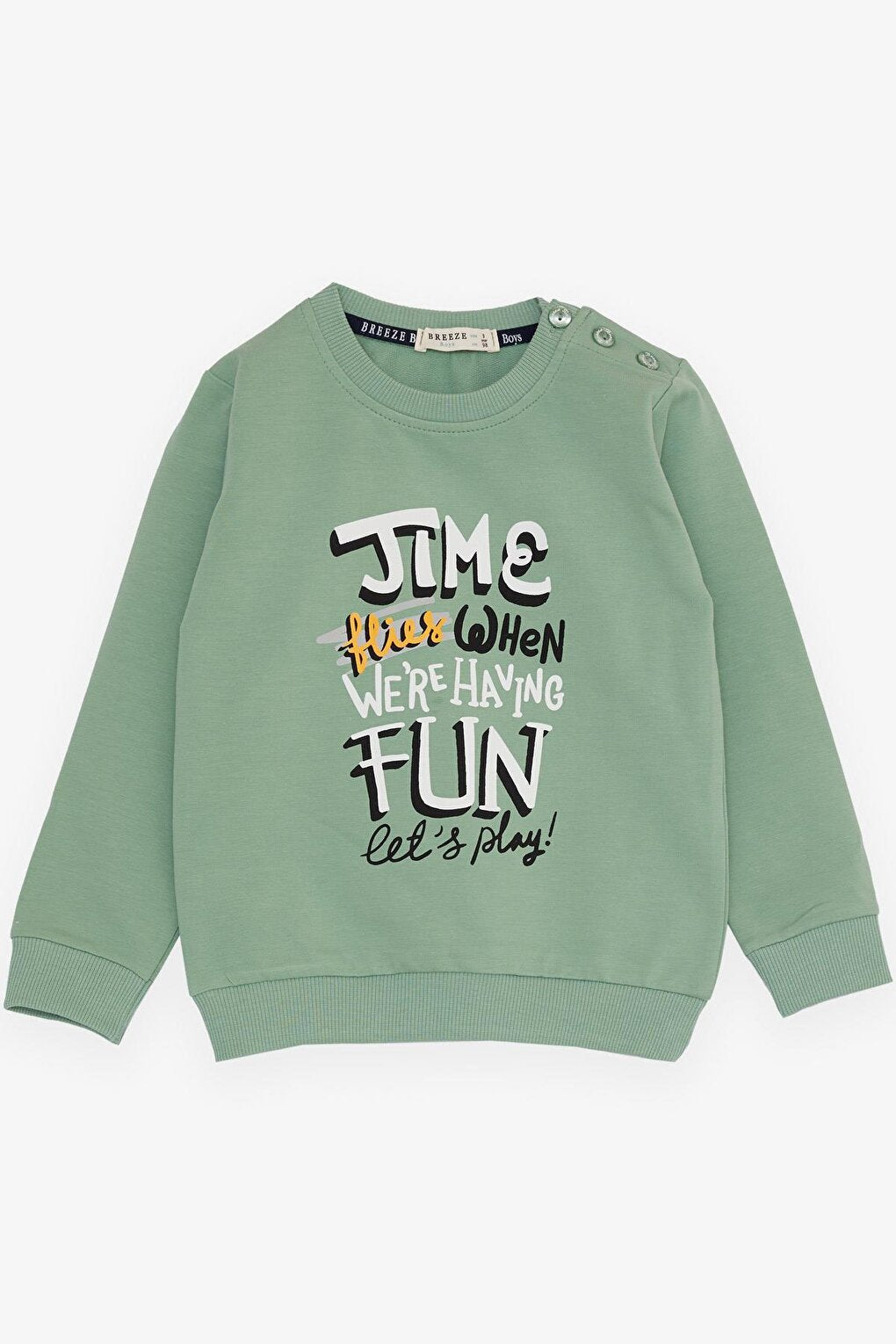 Boys Tracksuit Set Fun Themed Text Printed Mint Green (Age 2-6)