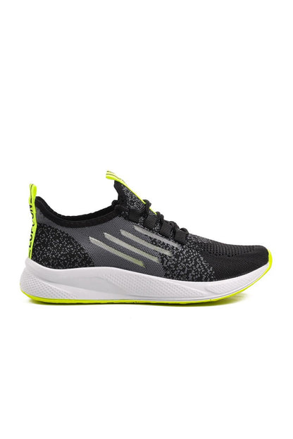 Black-Phosphor Yellow Mesh Sneakers 507