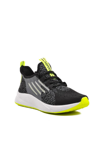 Black-Phosphor Yellow Mesh Sneakers 507