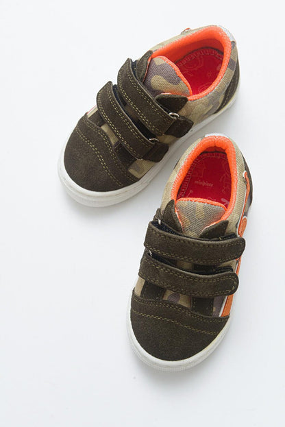 Boys' Khaki Leather healthy Supported Sneaker Shoes