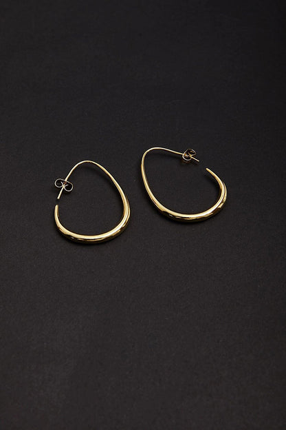 Women's Accessory Oval Hoop Earrings