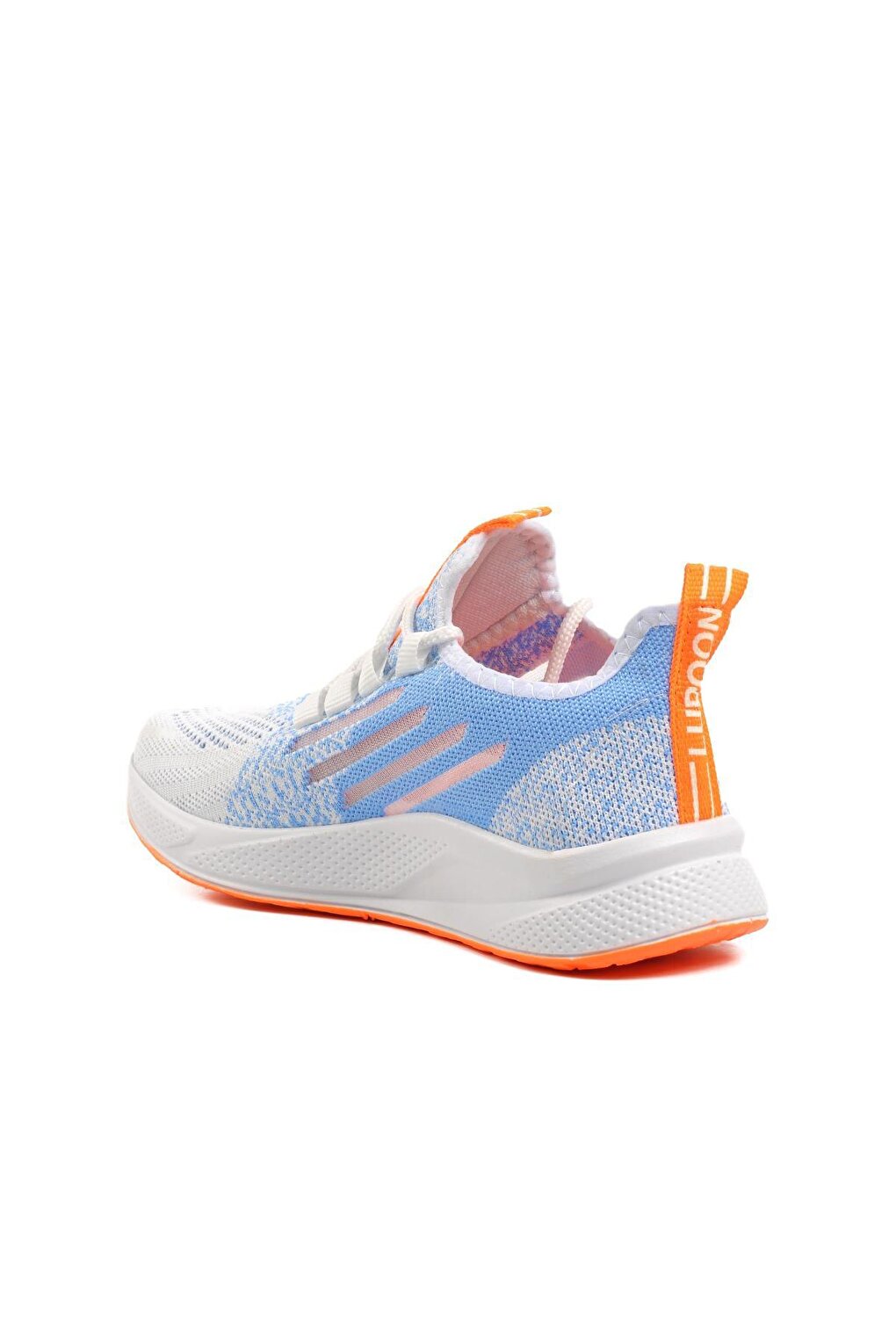 White-Phosphor Orange Mesh Sneakers 507