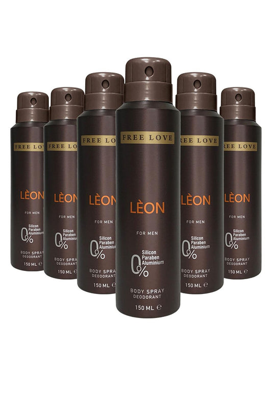 Leon Men's Deodorant 150 ml 6 Pieces