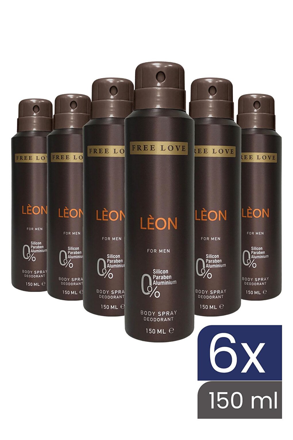 Leon Men's Deodorant 150 ml 6 Pieces