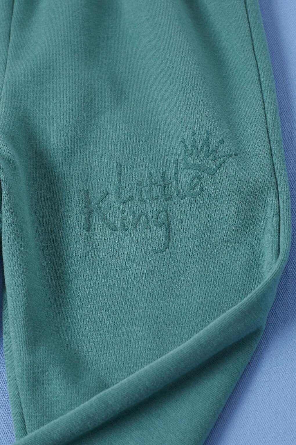 Green Little King Print Baby Boy Suit 17313