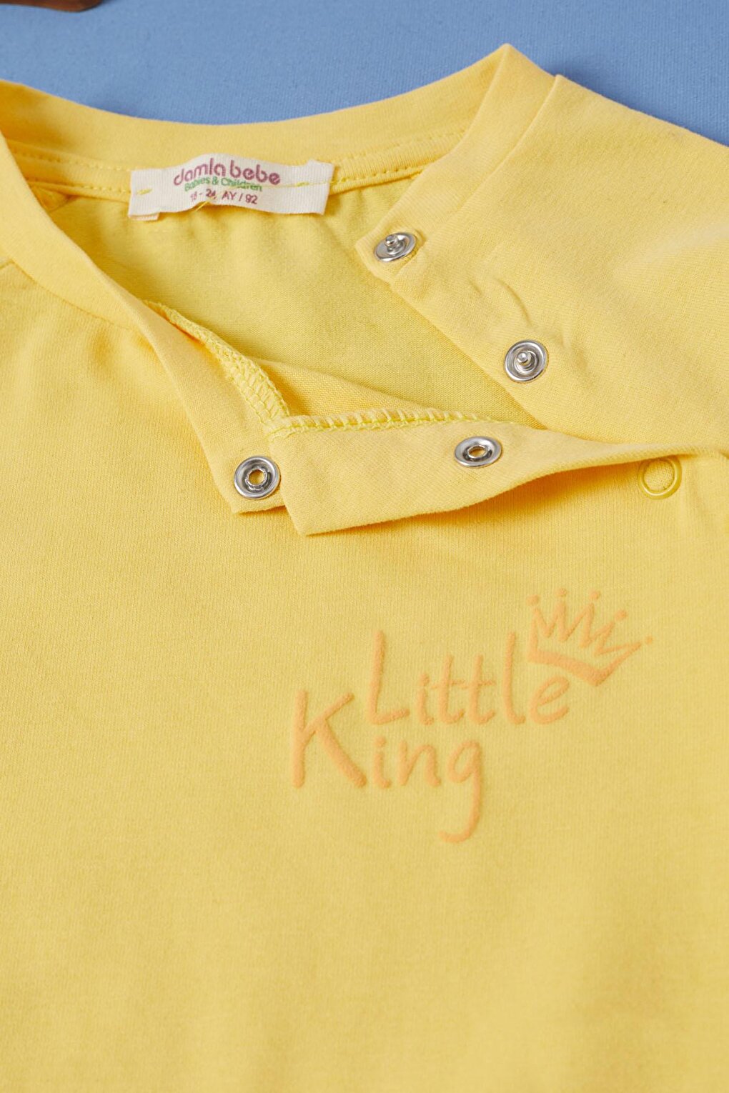 Yellow Little King Print Baby Boy Suit 17314