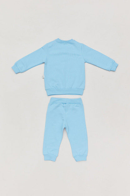 Baby Boy Suit with Printed Bow Tie Detail